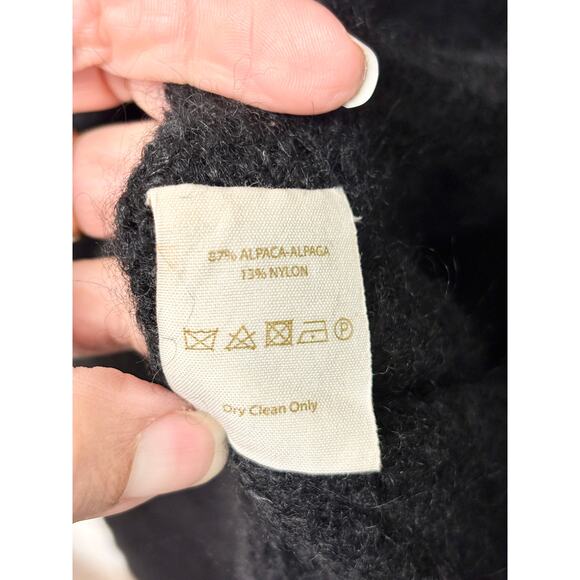 Free People Weekend Getaway Open Front Cardigan Sweater Black Women's Size M - Picture 5 of 5